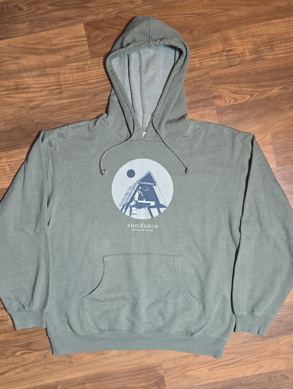 Sundance Mountain Resort Olive Green Pullover Hoodie